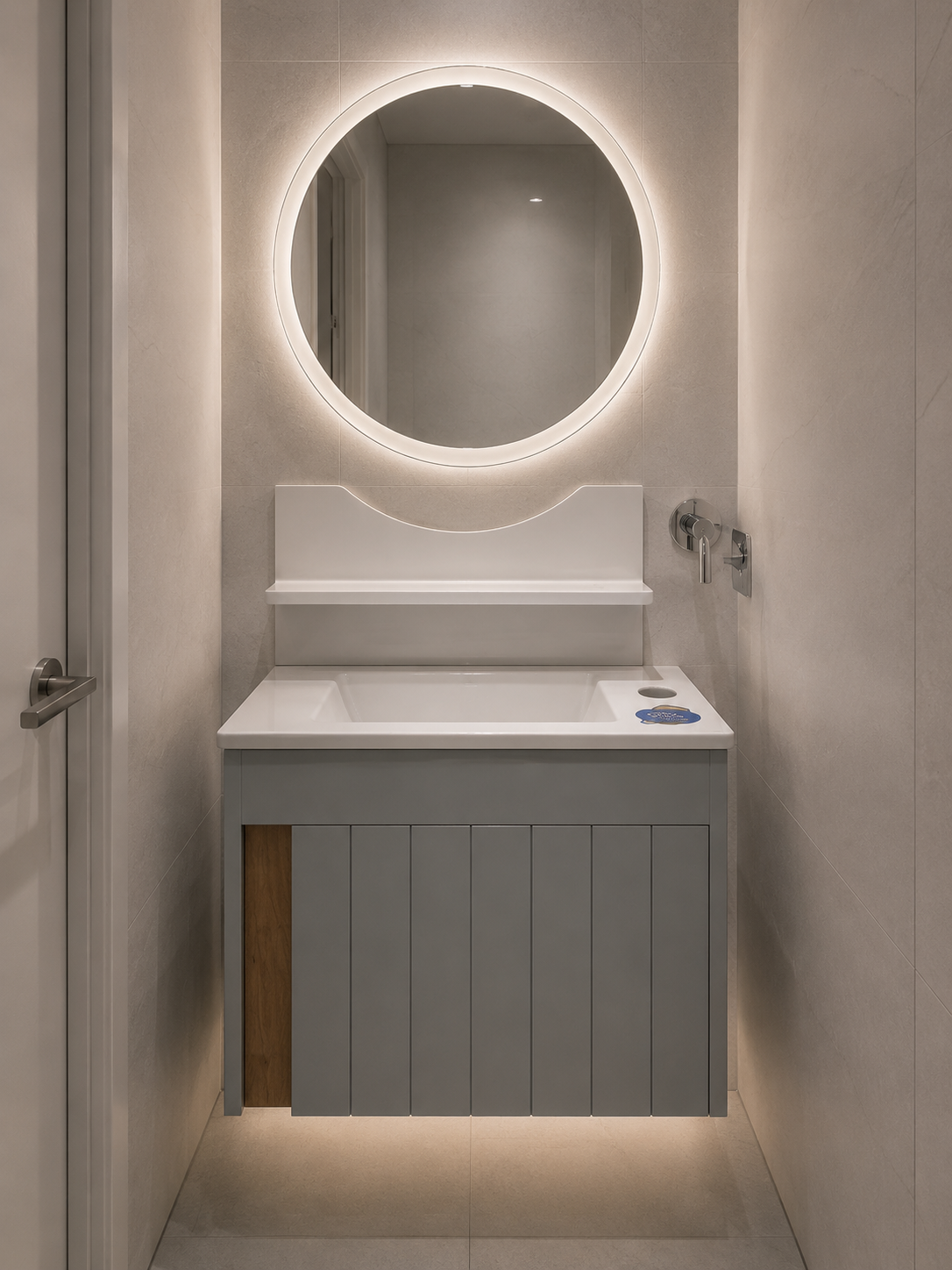 روشویی کابینتی سایز کوچک رنگ طوسی راشین کد326